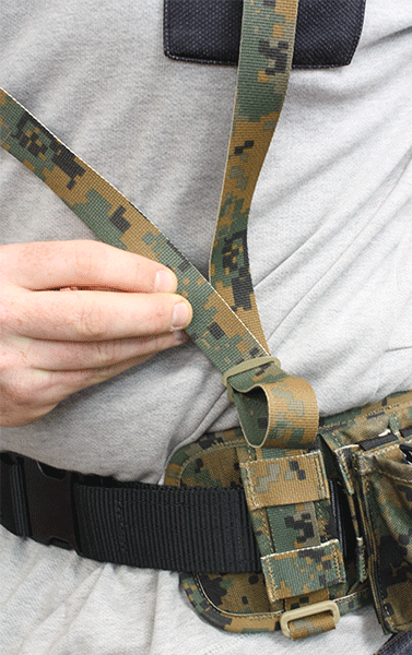 Attaching low profile suspenders to your Hunters Belt