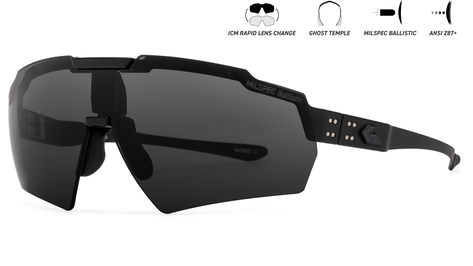 BLASTSHIELD MILSPEC - Ballistic - Black Frame w/ Anti-Fog