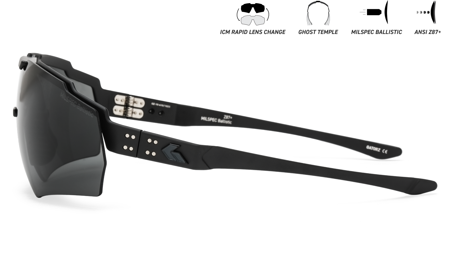 BLASTSHIELD MILSPEC - Ballistic - Black Frame w/ Anti-Fog