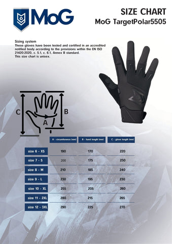 MoG Target Polar Tactical Glove (Model 5505)