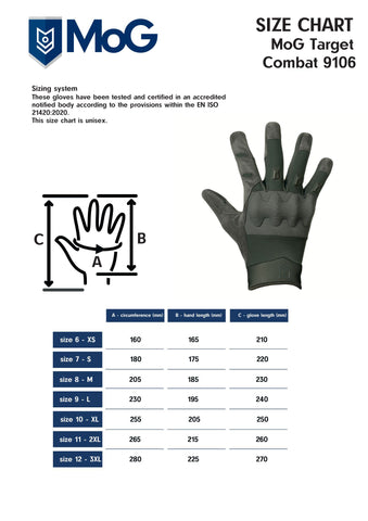 MoG Target Combat Glove (Model 9106)
